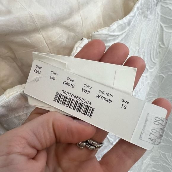 J. Crew Convertible-Strap Dress in Embossed Floral 6T White G4618 Mini NWT $148 - Picture 5 of 13